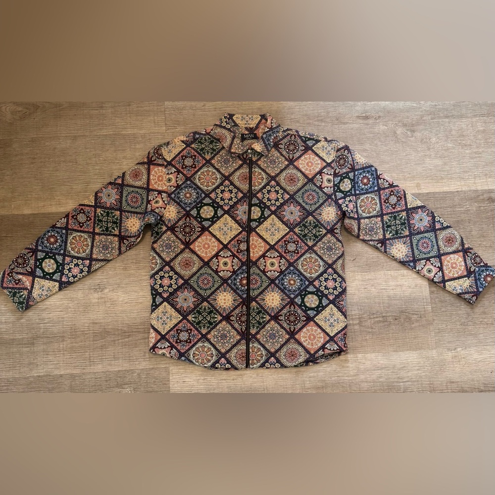 Colorful Geometric Pattern Jacket - image 1